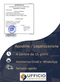 Apostille / Legalizzazione