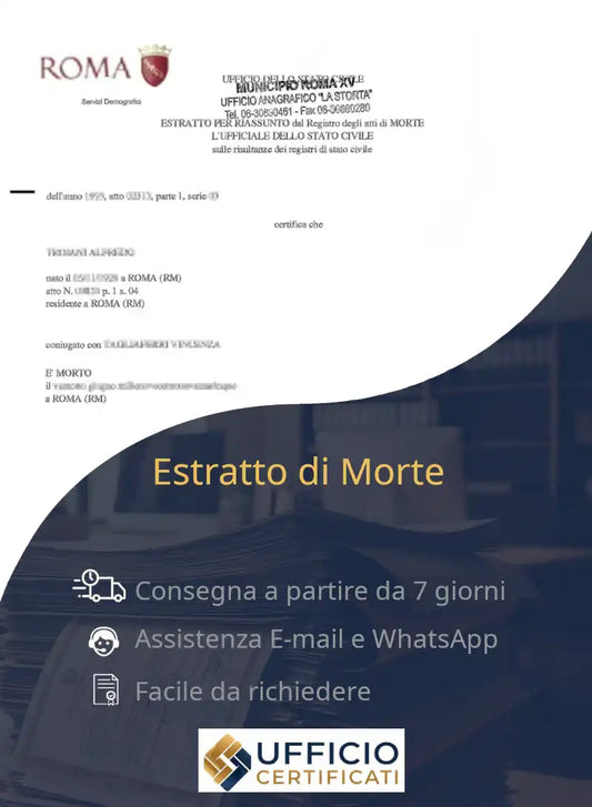 Italian Extract of the Death Record