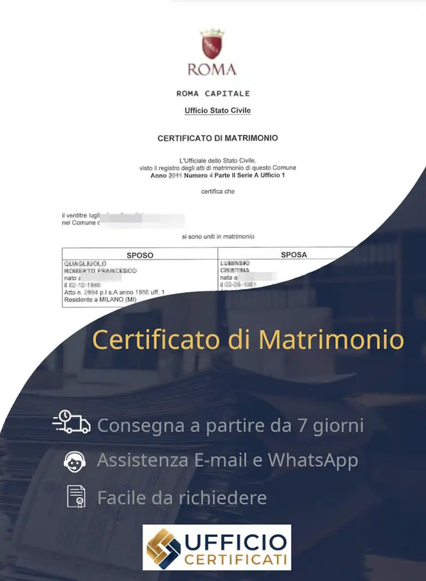Certificato di matrimonio