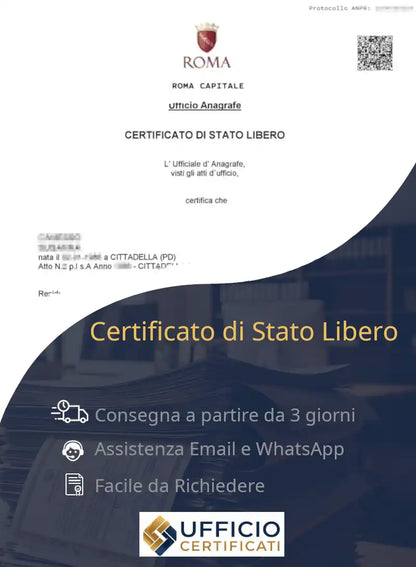 certificato di stato libero